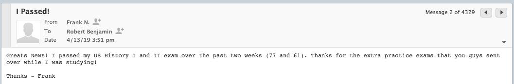 Creditsforless's tweet image. Well deserved Frank, congratulations on passing BOTH of your #CLEP exams 👏👏