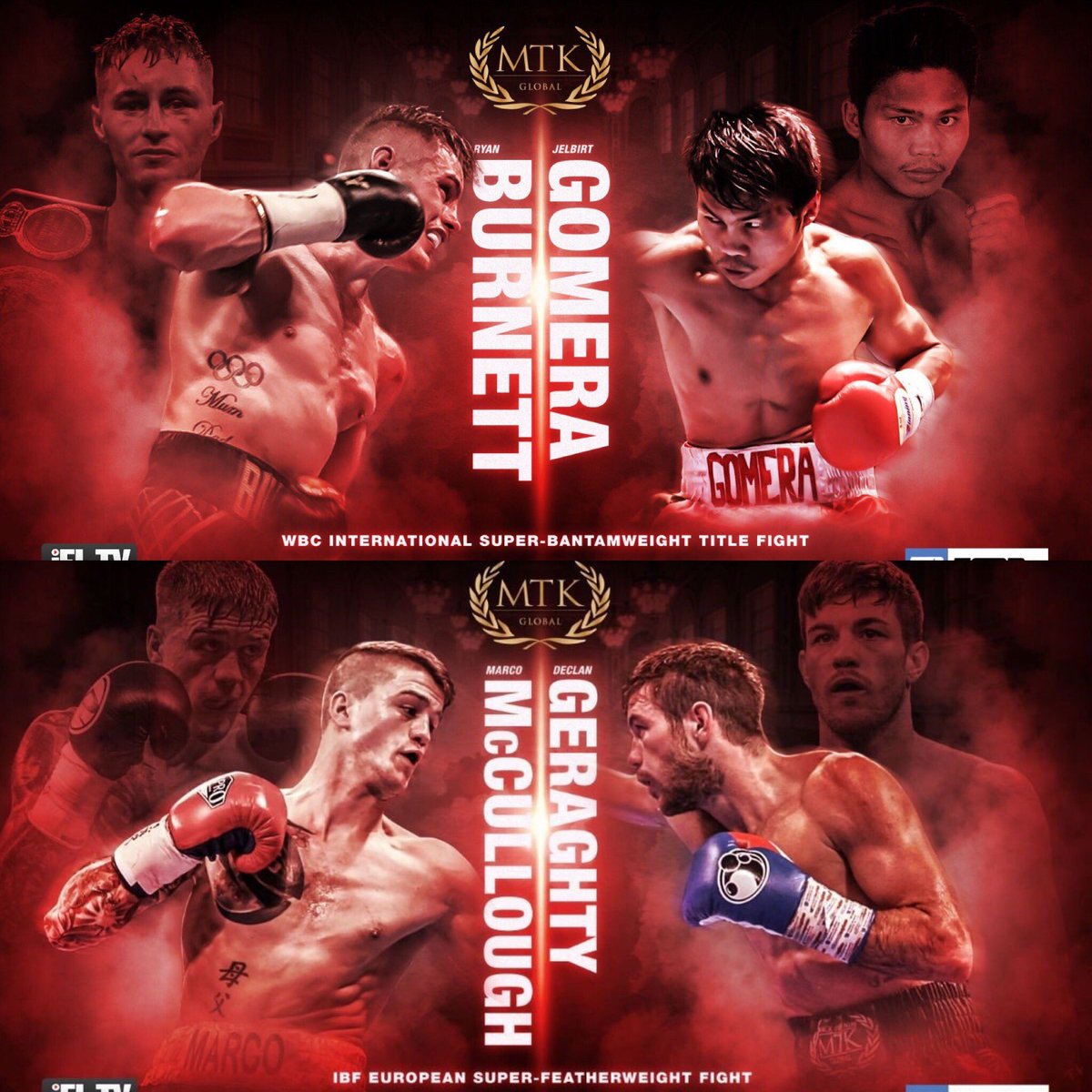 💥 2 WEEKS TO GO 💥

Buzzing for this 🥊 A lot of people looking for tickets I have a very limited amount of Ringside & VIP Ringside left! 

#TeamMcCullough #BurnettGomera #McCulloughGeraghty #AndTheNew