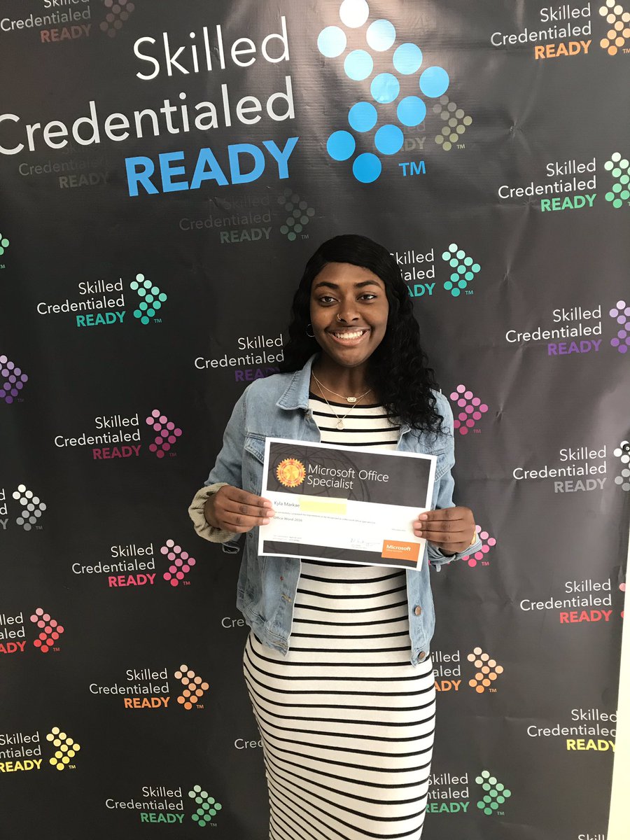 AprilAllison16's tweet image. Look at Career Prep student Kyla rounding out her senior year with her Microsoft Word certification. #Credentialed #FinishStrong