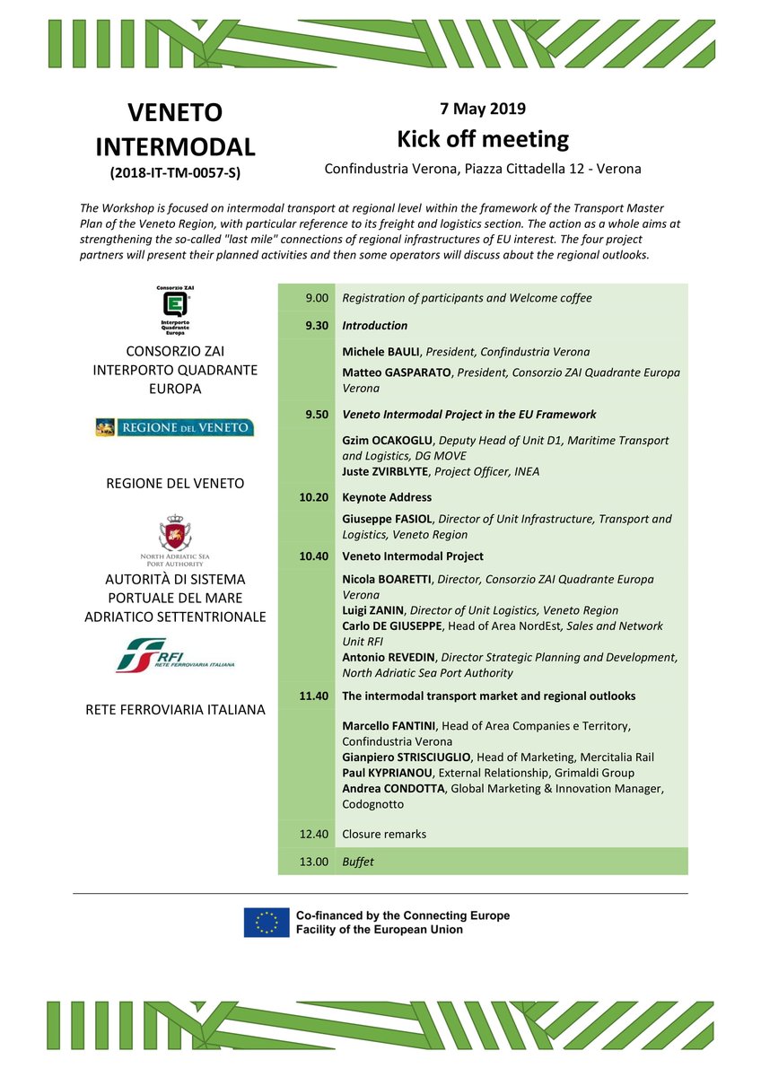 LOGISTAR_H2020's tweet photo. The 7th and 8th Verona events are coming. Have a look to the agendas #Intermodal #ArtificialIntelligence #Sustainability #ITdevices #Railways #Ports #Freightvillages https://t.co/tA5Ot1QDkR