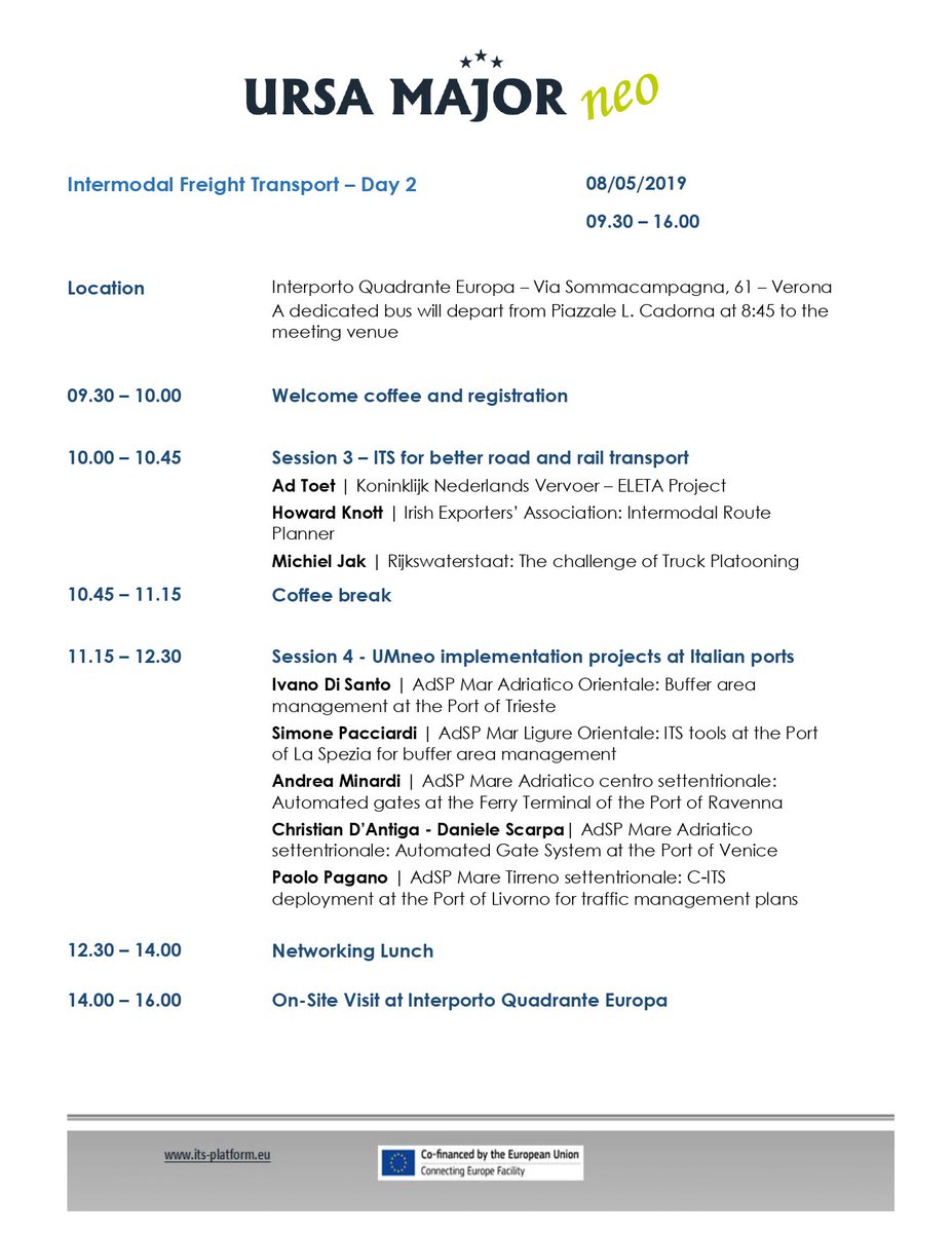 LOGISTAR_H2020's tweet photo. The 7th and 8th Verona events are coming. Have a look to the agendas #Intermodal #ArtificialIntelligence #Sustainability #ITdevices #Railways #Ports #Freightvillages https://t.co/tA5Ot1QDkR
