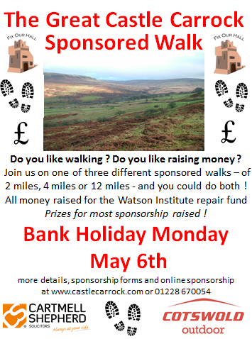 Cartmells's tweet photo. The long weekend is almost here! 🎉
Lets pray for nice weather for the Castle Carrock sponsored walk this bank holiday Monday!
If you want to take part and haven't signed up, don't worry! You can still come along and pay on the day
https://t.co/PnDxo5WnMW
#Cartmells #Cumbria https://t.co/YpQWlENRmE
