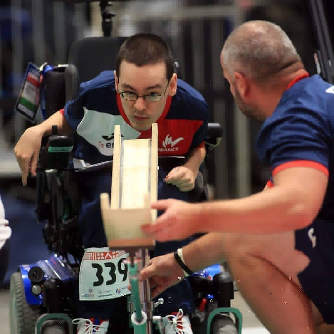 BocciaFrance's tweet photo. Open Mondial Montreal 2019: Une bonne entrée en matière de nos bleus!
Victoire contre l'Argentine (numéro 16 mondial)  : 9/0.
VlbRoadToTokyo https://t.co/eDhh9EI5Uw