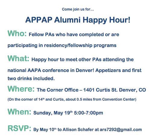 therealAPPAP's tweet photo. One week left to RSVP for APPAP at AAPA Happy Hour! https://t.co/aDufxYzjiy