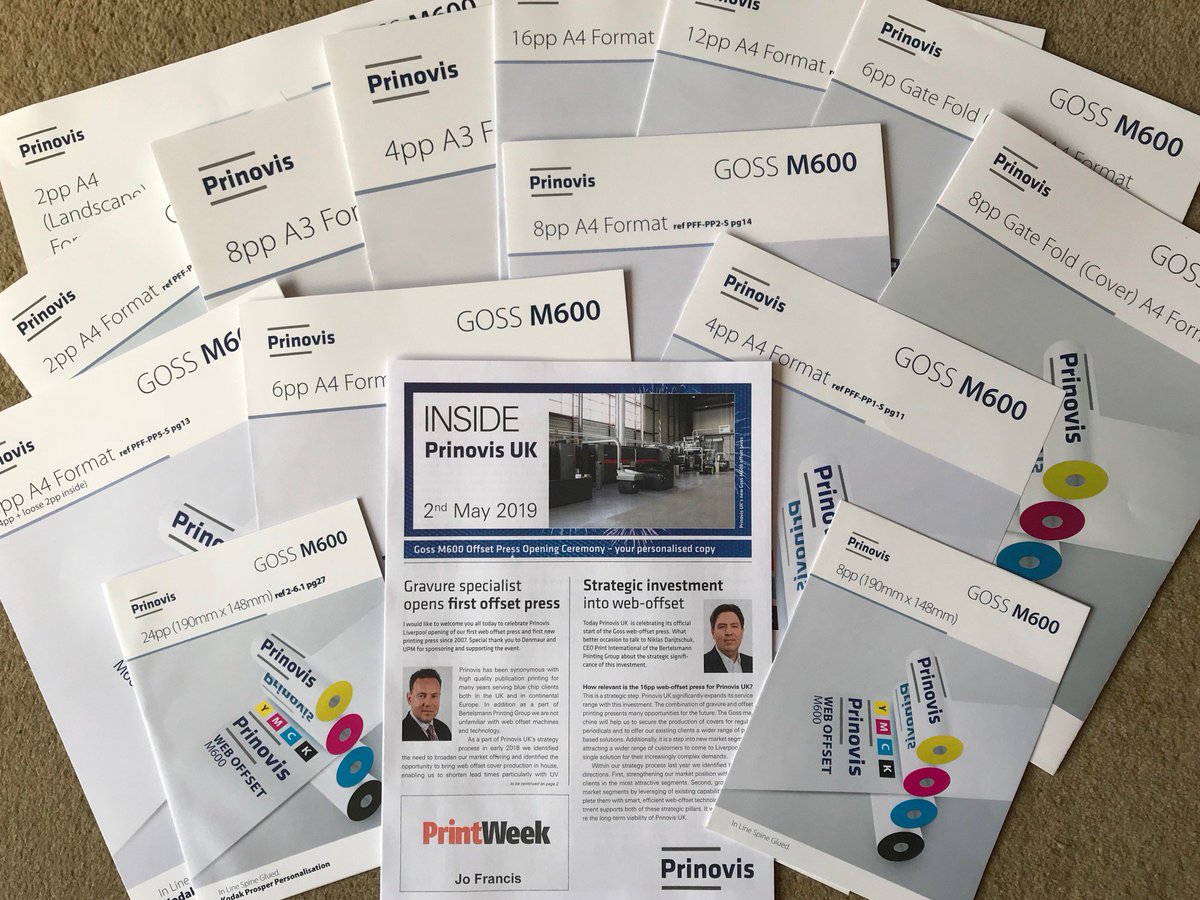 printweek's tweet photo. Our Jo was at Prinovis UK yesterday for the official unveiling of its hybrid web offset press. BPG's Niklas Darijtschuk pressed the 'go' button. 

It's a super-impressive site and the M600 + Kodak printheads looks great - so many format possibilities. 

https://t.co/YJ8EDh3FdT https://t.co/LOKe50oMzK
