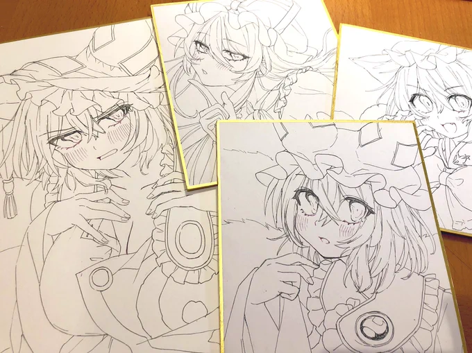 とりあえず描いたけど塗る時間あるだろうか 