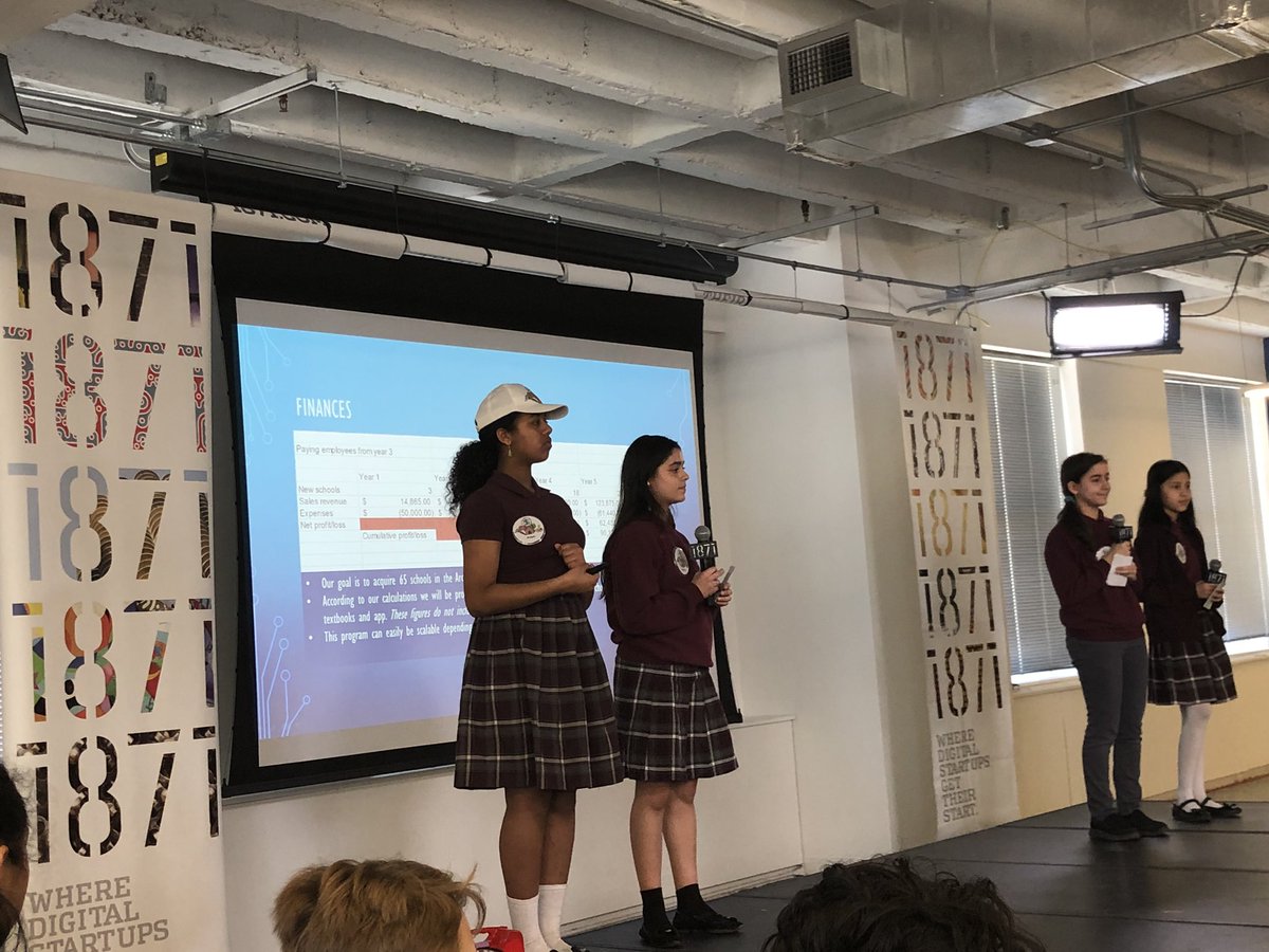 At @1871Chicago listening to student presentations on their new business ideas for the @EYnews Entrepeneurship challenge! #bigshouldersfund