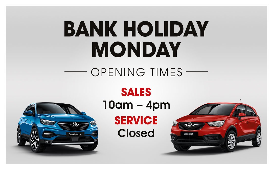 It's a Bank Holiday weekend!  Here are our Opening Hours for Monday!  Saturday and Sunday normal business hours. 

We look forward to welcoming you!