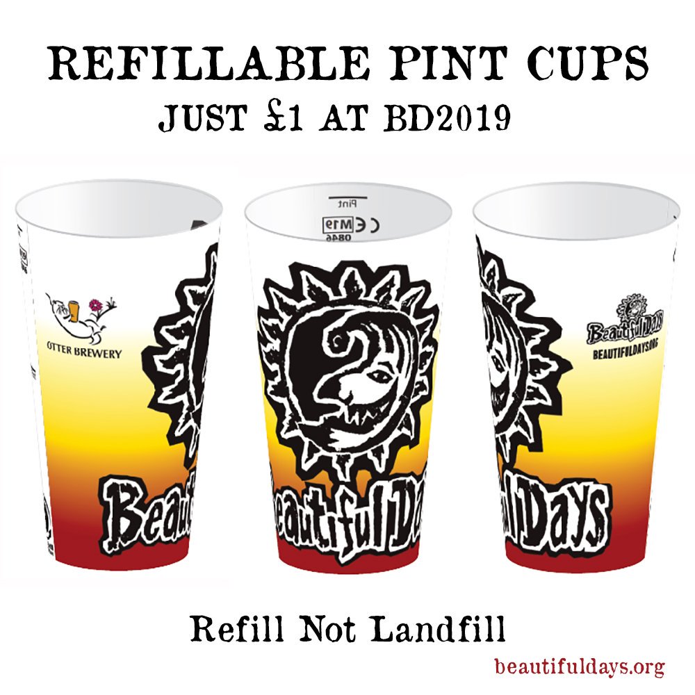 We and @otterbrewery are delighted to announce refillable pint cups for #BD2019! For JUST £1 you can buy a refillable pint cup from any of the bars on site. Swap it for FREE for a clean one each time you buy a drink. At the end of the weekend - take it home
#RefillNotLandfill