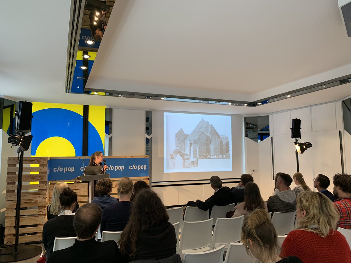 goingurbanana's tweet photo. 🌇 Great! Ute Winterhagen of @koelnarchitekt shows the genesis of modern architecture tourism from Bilbao to @Kolumba_Museum, Kö-Bogen, Velbert and the problem of #instagrammability https://t.co/W9ecFASafM #copopcon19 https://t.co/iyMsK4EkQg