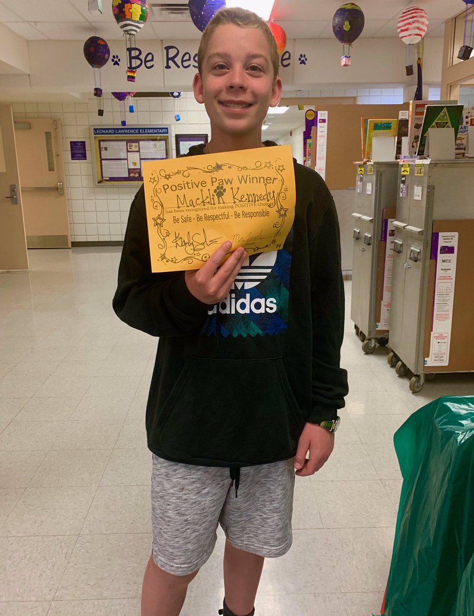 Last time for this 6th grade boy winning positive paw. Next year middle school! I’m not crying - you’re crying 😭 #prideofLL @LLawrenceElem @LCScoutNation
