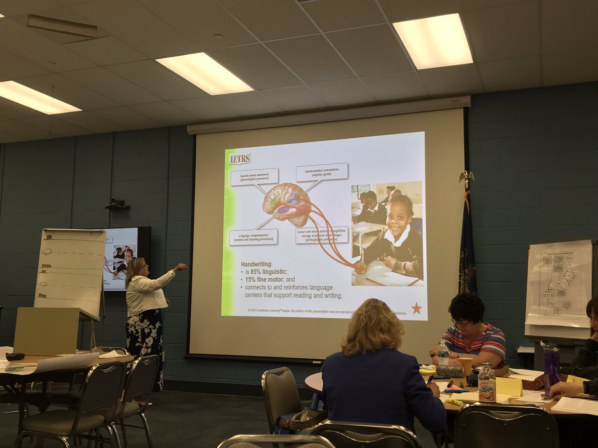 MrsKaseySmith's tweet photo. Handwriting matters! “Handwriting is 85% linguistic, 15% fine motor, and connects to & reinforces language centers that support reading and writing” #LETRS #MOD9 @pattanliteracy https://t.co/vhNQ8NCTBm