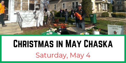 What better way to celebrate "may the 4th be with you" than volunteering for Christmas in May! We'll see you at Guardian Angels Gym at 7am! christmasinmaychaska.org