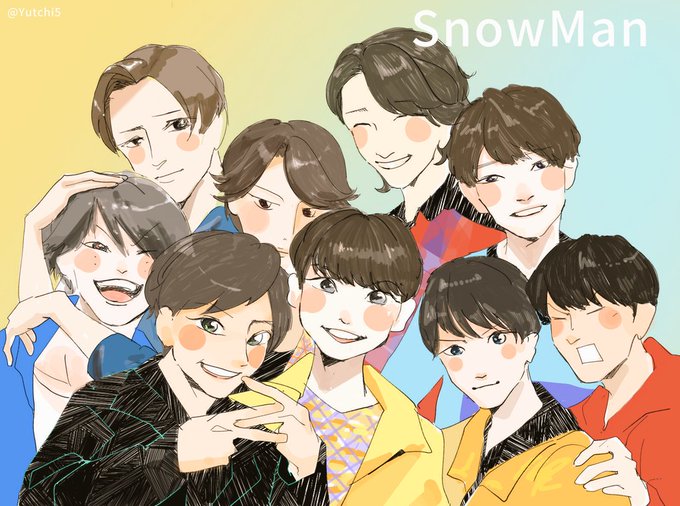 75 9 人組 Snow Man イラスト 難聴