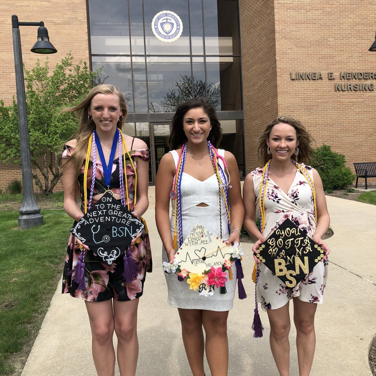 kentnursing's tweet photo. #KentState Commencements are next week! 🎉 Let’s see those creative 🎓’s! Tag @kentnursing to show off your #IAmKentNursing pride! #KentState2019 https://t.co/p8WuHcv5WX