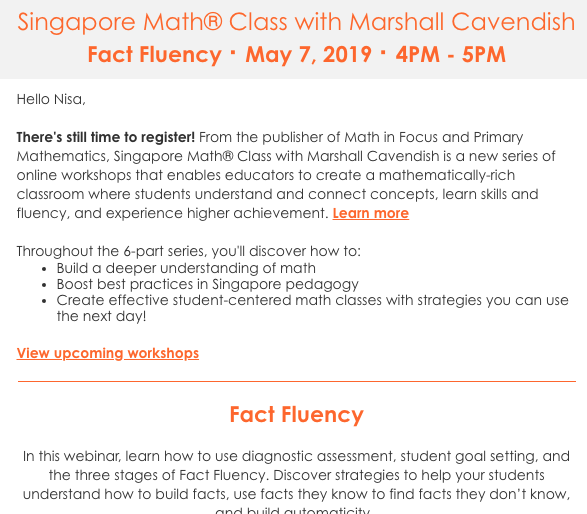 MCEducationUS's tweet photo. Join us for our upcoming online #FactFluency workshop next Tuesday! Can't attend? We'll send you the recording!

Details: https://t.co/Y5NMDEIsUv
Registration: https://t.co/1B019V99ht

#SingaporeMath
#Math
#mathematics 
#MathinFocus
#PrimaryMathematics
#NCTM
#MathFacts
#edchat https://t.co/o8F9JKZn7k