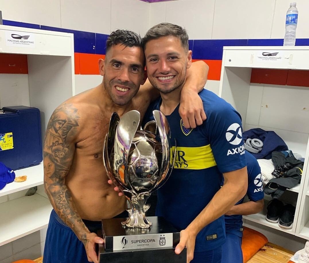 Congratulations to former West Ham players Carlos Tevez and Mauro Zarate for winning the Argentina Supercopa 🇦🇷⚒