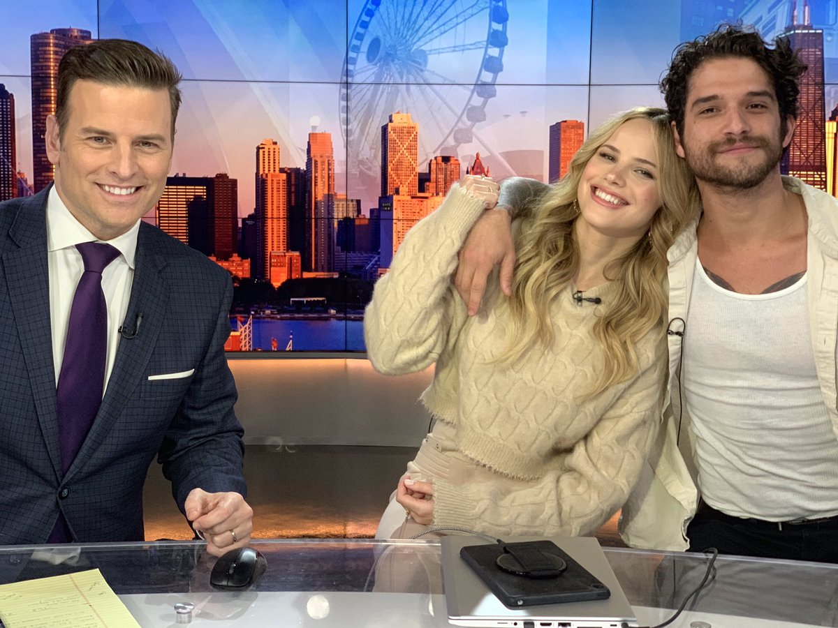 FOX32Scott's tweet photo. Great to meet Tyler Posey and Halston Sage from new Netflix flick THE LAST SUMMER which hits today! https://t.co/Vu0iAZho5B
