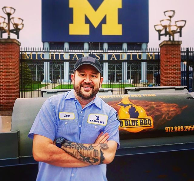 Had to stop by The BIG HOUSE on my way up to <a href="/treetopsmich/">Treetops Resort</a> for the 2nd annual GRILL ON THE HILL. Big Blue is in tow. See you Saturday. bit.ly/2JcsYLq
