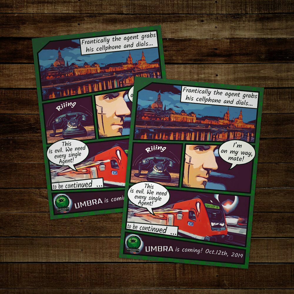 anomalydresden's tweet photo. Agents, it's time to tease you. With the Abaddon Anomaly series straight ahead we will push our first advertising card for the upcoming Umbra Anomaly in Dresden. 

This will be card one in a set of three, a thrilling story and an unexpected outcome. https://t.co/GtqLSlQvZq