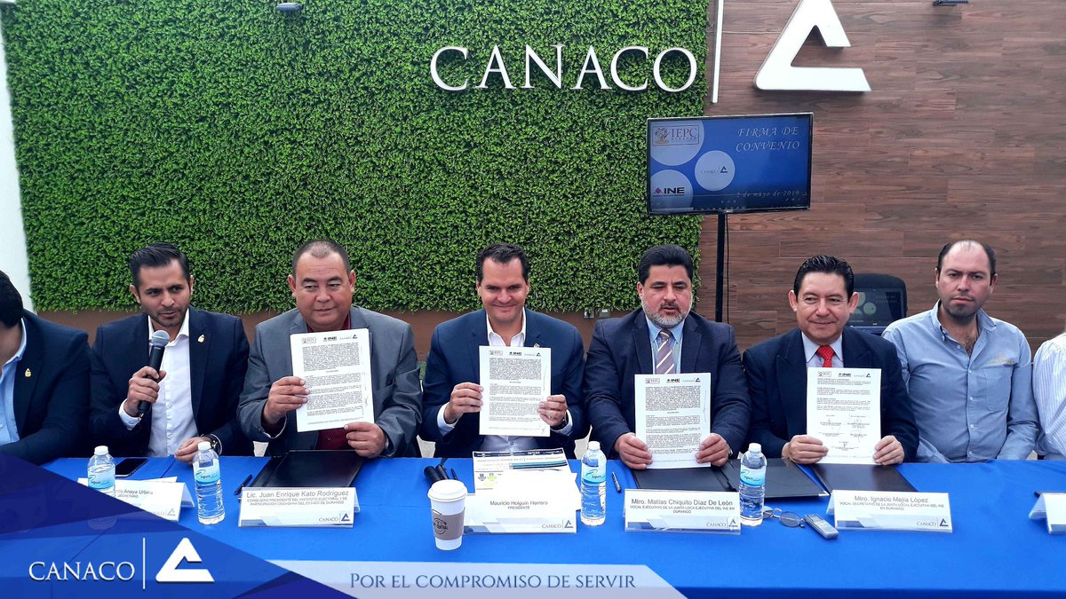 CanacoDurango's tweet image. Se lleva a cabo Firma de Convenio entre el Instituto Electoral y de Participación ciudadana (IEPC) y el Instituto Nacional Electoral con CANACO Durango, para promover la participación activa en los próximos procesos electorales en Durango.