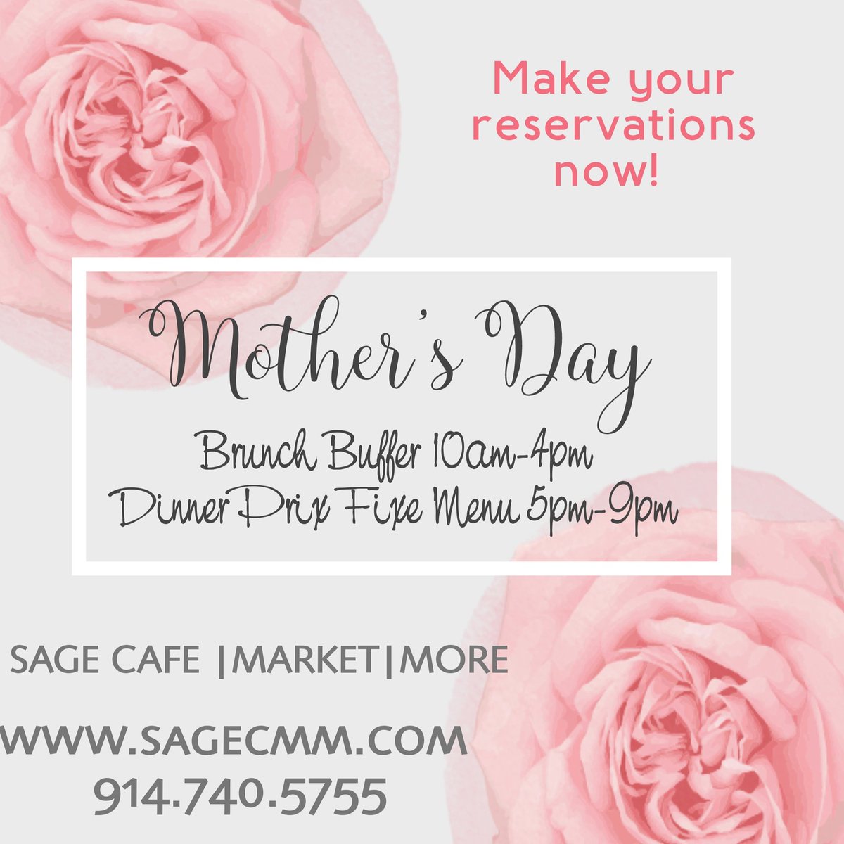 SAGEcmm's tweet photo. #mothersday is right around the corner! Make your reservation now! Visit https://t.co/npxdeUXla3 or call (914 ) 740-5755.
#mothersday2019 #mothersdayspecial #mothersdaybrunch #mothersdaydinner #deliciouseats #deliciousfood #westchestermoms #westchesterfood #sagecafemarketmore https://t.co/Ibhae6feL6