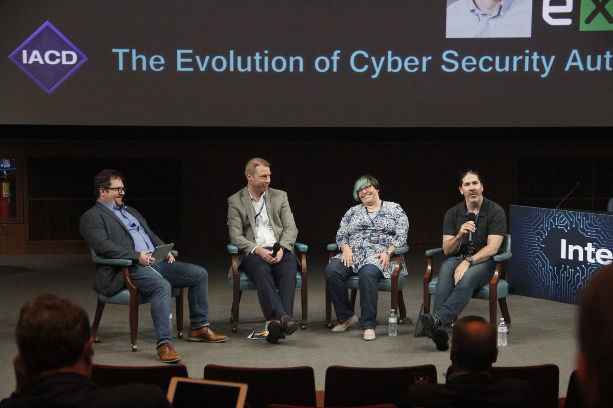 IACD_automate's tweet image. Final Breakout Sessions of #IntegratedCyber2019 are underway with our esteemed panel discussing the evolution of security automation tech. Includes JP Bourget @jp_bourget of @syncurity, Adam Vincent of @ThreatConnect and Bruce Potter with Kim! #IACDautomate