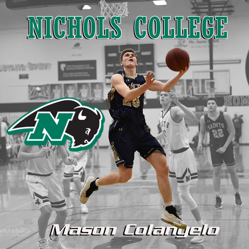 Congrats to Mason Colangelo for choosing Nichols College to go to school and play basketball!  Love to see kids who work hard and seek opportunity be given an opportunity.  Way to go Mason! <a href="/ncbison_mbb/">Nichols Men’s Basketball</a>