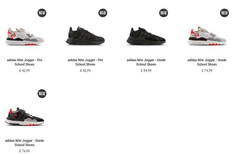 adidas nite jogger grade school