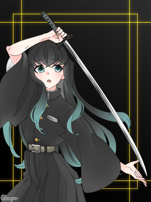 社(雄っぱい)さんがTwitterに投稿した時透無一郎(鬼滅の刃)のイラスト。