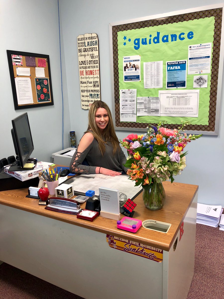 Weeks of advocating for a student, paid off and her student was found eligible for AP Test accommodations. Recognition is not why we do what we do but it sure feels good when a parent says “thank you” with flowers. Great job Ms.Hayes <a href="/hpschoolsnj/">hpschoolsnj</a> #SchoolCounselorsRock #allinhp
