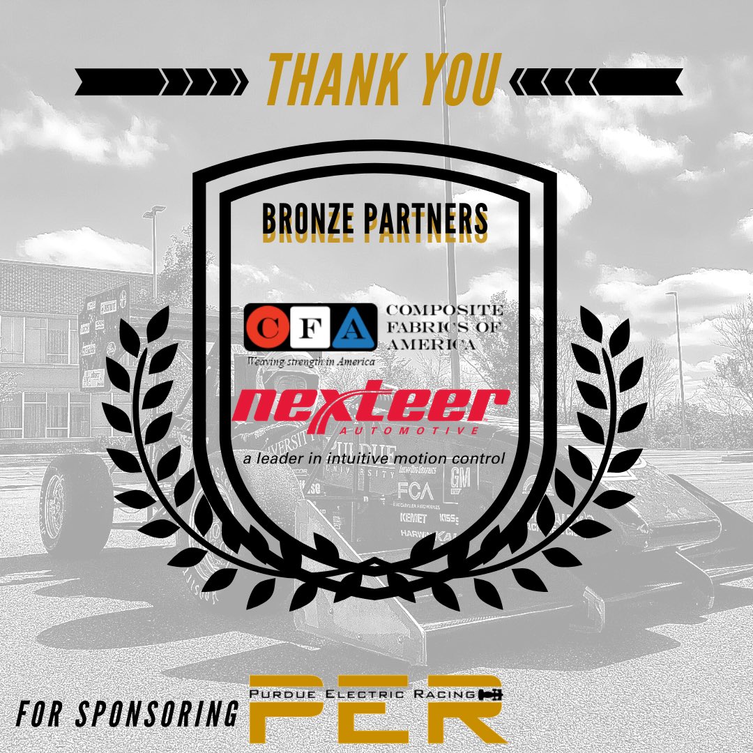PElectricRacing's tweet photo. Two sponsors, one post! Today marks the last day of our academic semester but the work we put in and goals we have continue on! Our team would like to thank Composite Fabrics of America and Nexteer! We are so thankful for all the support and contributions given to us! https://t.co/HSst5tIxmG