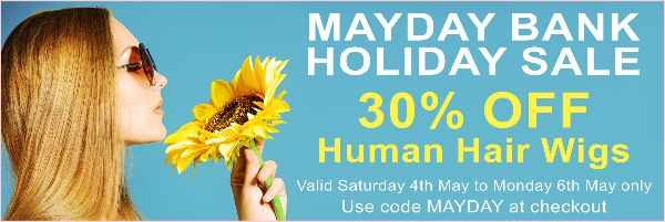 valentinewigs's tweet photo. May Day Flash Sale ⚡ 30% Off Human Hair Wigs &amp; Pieces - Only Available 4th - 6th May https://t.co/vRy8PuYXWH https://t.co/vrnPjLaCHF