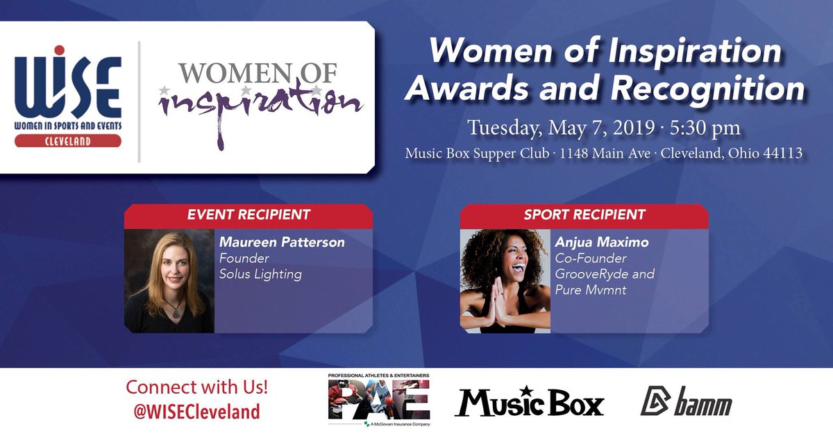 Don’t forget! This Tuesday is the <a href="/WISECleveland/">WISECleveland</a> Women of Inspiration awards and recognition at <a href="/musicboxcle/">Music Box Supper Club</a> where our very own <a href="/meaux42/">Maureen E. Patterson</a> will be honored! Tickets are available and we would love to see your support!