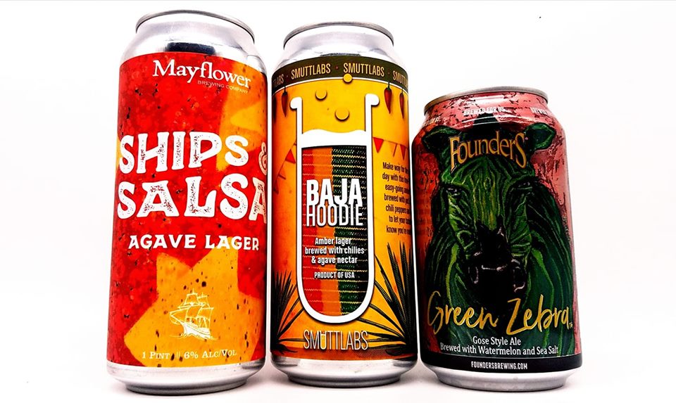 It's time for a #cincodemayo themed #tasting for #freebeerfriday! We'll be pouring these 3 great brews from <a href="/MayflowerBrew/">Mayflower Brewing</a> <a href="/smuttynosebeer/">Smuttynose Brewing</a> <a href="/foundersbrewing/">Founders Brewing Co.</a>. Two #agave #lagers and a salted-watermelon #gose. Join us! Now till 7:30pm. #freebeer #craftbeer #drinklocal