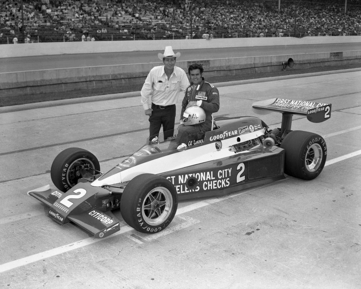 Basso488's tweet photo. Jim Hall & Al Unser @ Indianapolis, 1978. https://t.co/fhhK2duFkk
