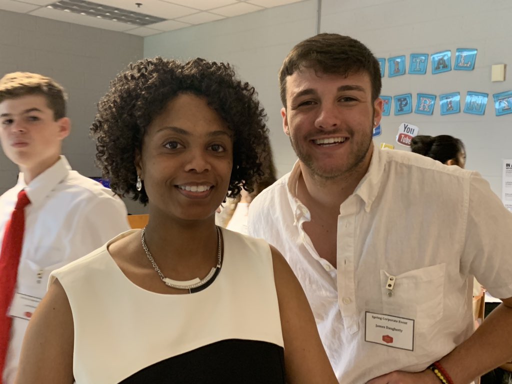 JTG Corporate Event. Teacher of Year Lamekia Primm is a rockstar. @james2daugherty going places!!