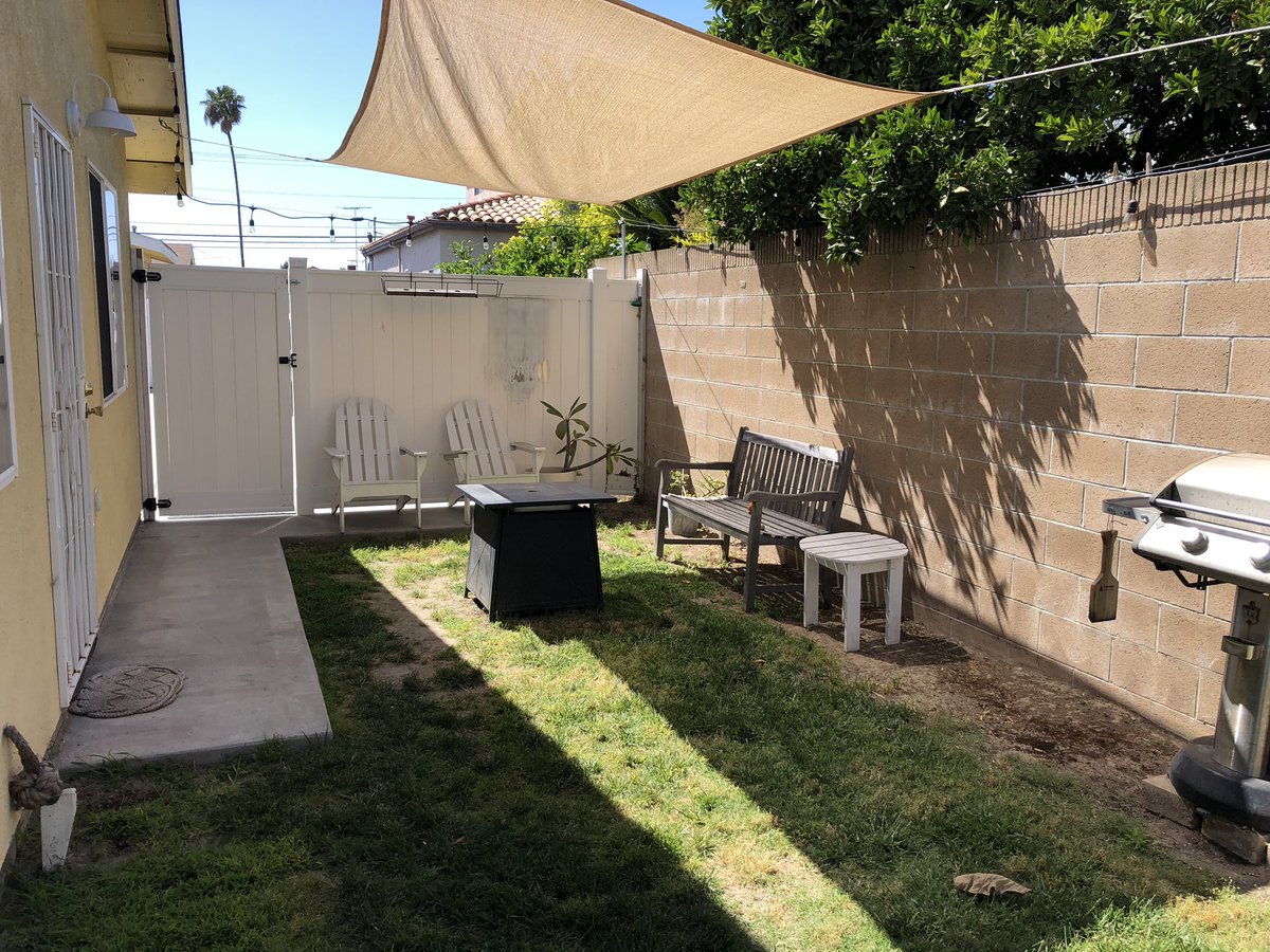 plhnk's tweet photo. Thread: backyard patio edition — taking a break from the hot Mexican sun to tweet #theProcess for posterity #trustTheProcess #designAndDevelopment #LADAD #LomitianLife tThis is the starting point: note the grilled fence was not me. Definitely not me. https://t.co/032tHL7AW1