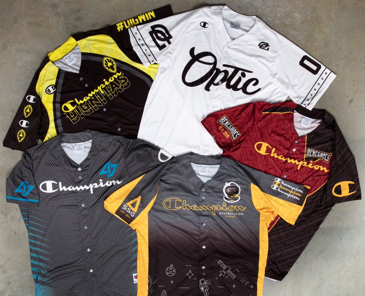 champion esports jerseys