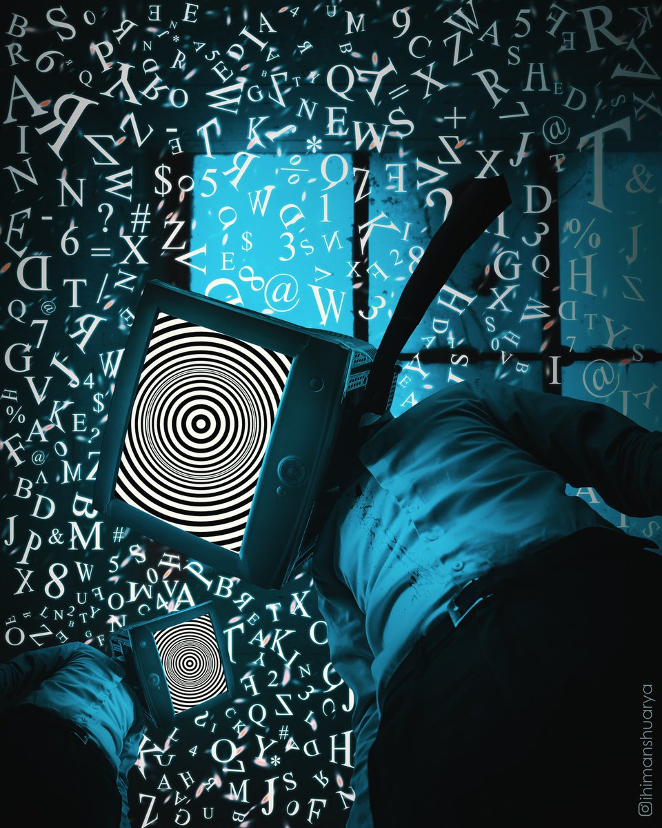 ihimanshuarya's tweet photo. BRAIN WASHED.
Art with @Photoshop
Do you think of yourself as the small change ante in a high stake game of poker being played by corporations? #brainwash #fake #fakenews #BreakingNews #artwork #Television #shows #society #mind #mindsick #adobe #digitalart #mindblown https://t.co/cVNO4QbkiN