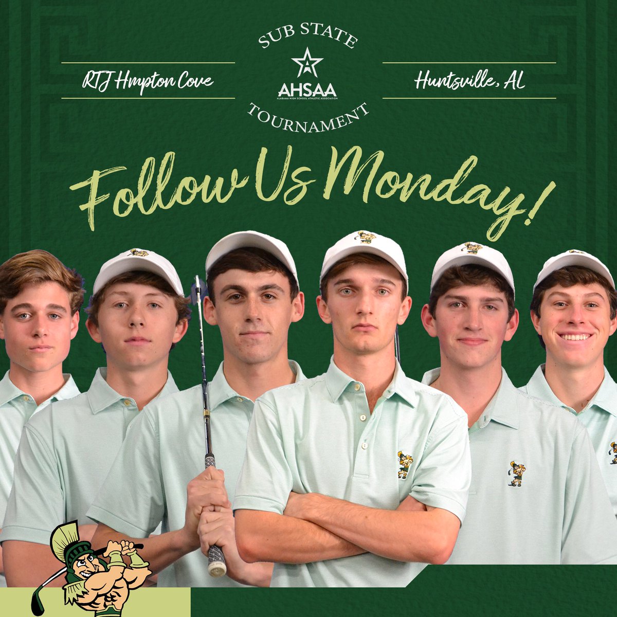 mbhsboysgolf's tweet image. FOLLOW US MONDAY! 👀

Sub-state will be at @RTJHamptonCove on Monday! Coe Murdock will be competing as an individual representing @mbhsboysgolf ! 

#mountainbrookgolf #substate