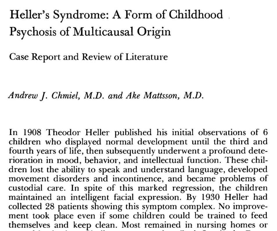 3) The story of WHY it was added is fascinating, but WHEN it was added—1932—is important. Before that year, you will only find a rare mention of a few kids here & there resembling the modern diagnosis of autism.