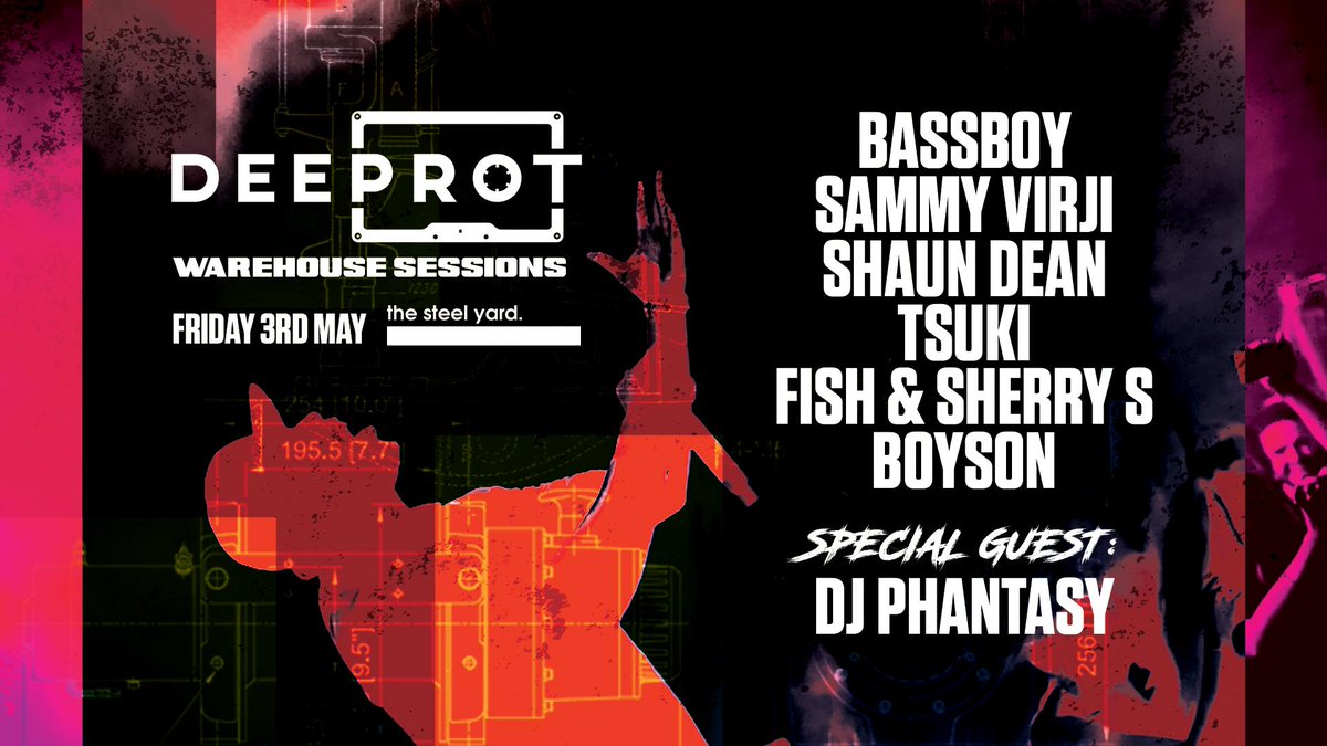 🔊🔊 🔊 TONIGHT: <a href="/thedeeprot/">DEEPROT</a> <a href="/thesteelyardLDN/">The Steel Yard</a> w/ <a href="/Bass8oy/">Bassboy</a> <a href="/sammy_virji/">Sammy Virji</a> @shaundeanmusic <a href="/tsukidnb/">Ellie Rose</a> <a href="/FishBassMusic/">FISH</a> <a href="/Sherry_S_Beats/">Sherry S</a> <a href="/djphantasy/">DJ PHANTASY ⭐️⭐️</a> &amp; <a href="/djboyson/">Jules Boyson</a>!
👉 Grab your tickets now bit.ly/DeeprotMay_Tix