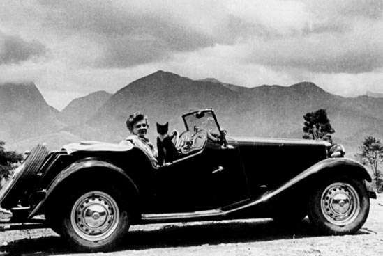 How have I gone my ENTIRE life without ever seeing this photo of Elizabeth Bishop in a convertible with her cat?!!