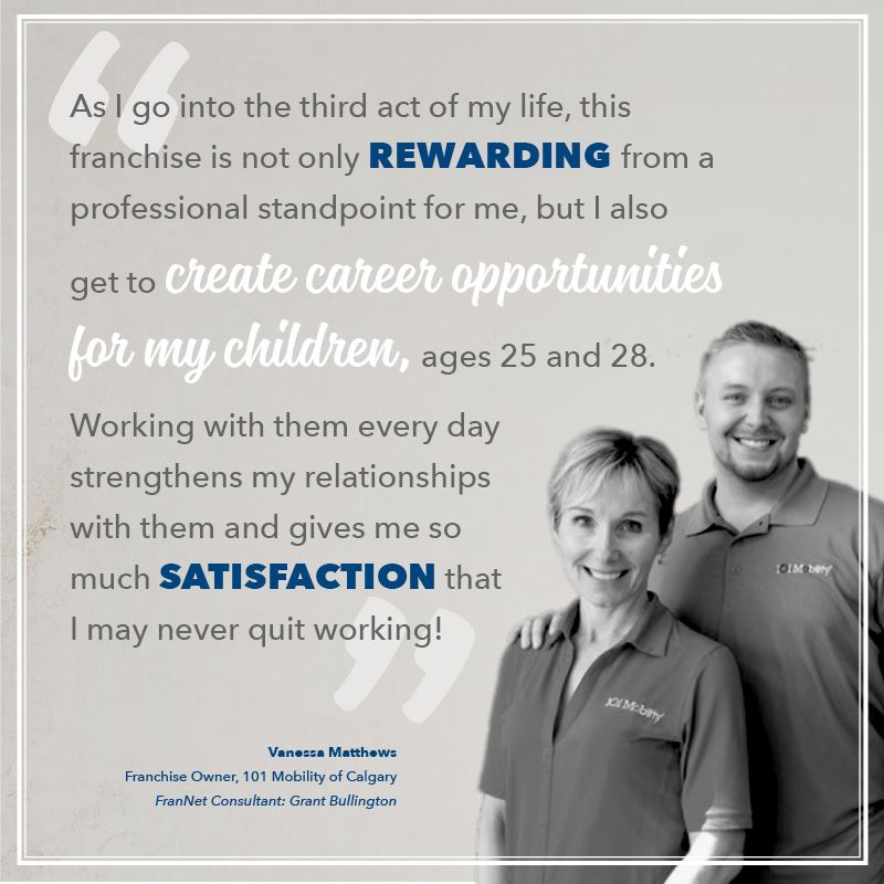 FranNetSF's tweet image. Vaness Matthews of Calgary owns a franchise with her two children. The satisfaction she&apos;s gained from the opportunity makes her never want to stop working!