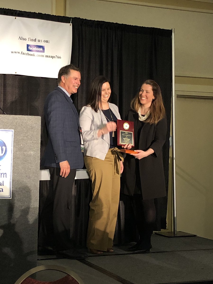 maaps766's tweet photo. Kristin Korecky from Crossroads School is recognized my maaps today with the Excellence in Teaching Award! Congratulations Kristin &amp; @CrossroadsSCHL #maaps766 #MaapsSchoolsLead #SpecialEducation #maapsConference41 https://t.co/dybVCNNVjq