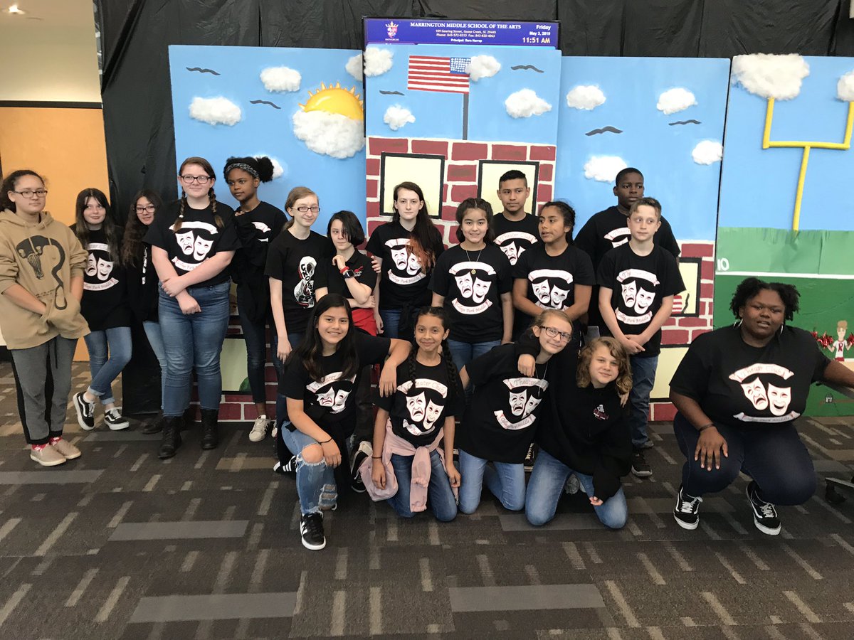 JenniferLoSo's tweet photo. Ss from @cpmiddle Theater Club thoroughly enjoyed the musical production of Grease performed by the ridiculously talented Ss from @marrington_ms    Such an amazing event. Thanks to @dara_harrop and the MMSOA students &amp; staff.  #squiresquad Michele Shirey &amp; Rochelle Peters rock. https://t.co/7IbrG8Ussn