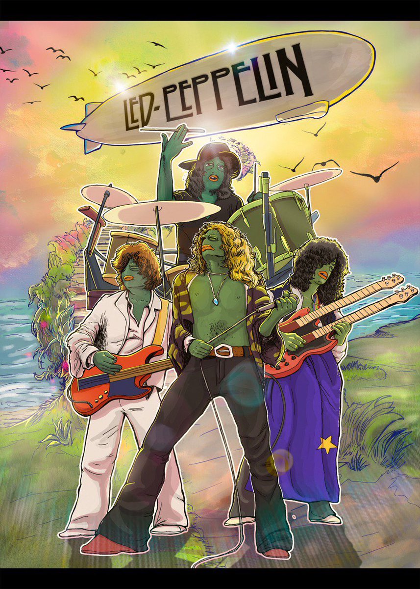 Led Peppelin is now Live on Pepedapp.com! Art by @CFowTweet 

Supply: 8 
Cost: .4 eth