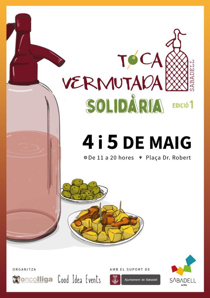 OncolligaCAT's tweet photo. Demà surt el 🌞i us esperem a tots a la @TocaVermutada a #Sabadell en benefici d'Oncolliga. 

Us convidem a gaudir d'una jornada solidària de música, activitats, menjar i vermut aquest dissabte i diumenge, d'11 a 20 hores, la plaça Dr. Robert de Sabadell!

https://t.co/tDee2DZWU0 https://t.co/7CgYskityx