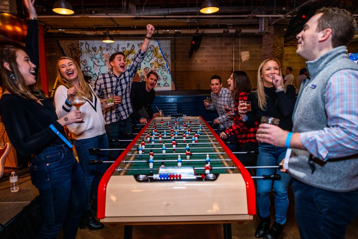 punchbowlsocial's tweet photo. Foosball is cool, but Bonzini is cooler! Come see for yourself! #screenfreeweek #nationalscreenfreeweek 😝 https://t.co/Rc554KkFiu